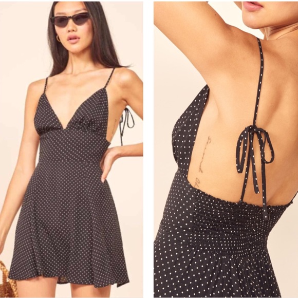 Reformation Dresses & Skirts - REFORMATION Polka Dot Smocked Mini Dress $188